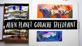 Alien Landscape | Gouache | Paint With Me