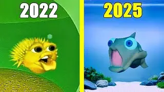 Yellow Singing Pufferfish VS That Was My Entire Life Saving | Original Meme Fish | Green Screen