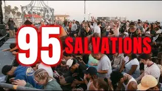 Проповедь Евангелия под открытым небом на пирсе Санта-Моники! (95 спасений)