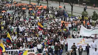Colombian protesters march as government warns against violence