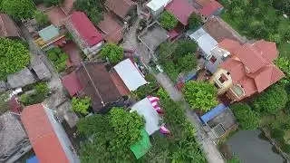 Countryside wedding captured by a flycam