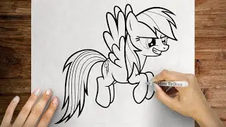How to draw Rainbow Dash 🌈