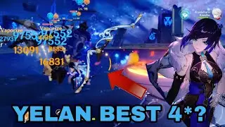 My Favorite 4 Star Weapon for Yelan, Best One for Her? | C1 Yelan Vaporize | Genshin Impact 4.0