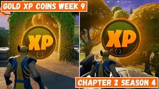 All 2 Gold XP Coins Locations Week 9 (LEAKED)! - Good as Gold Punch Card Fortnite Chapter 2 Season 4