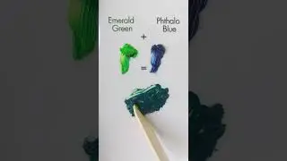 Pro Mix: Rich Teal/Turquoise (Emerald Green + Phthalo Blue) #colormixing