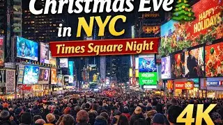 Christmas Eve in New York 🎄 Times Square Night Walk | 4K Immersive City Walk
