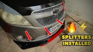Finally ! 4 Pcs Splitters Installed In Chevrolet Beat 🔥😍