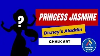 On a magic carpet ride with Princess Jasmine Chalk Art