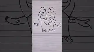 drawing bird with dots #shorts #viral #ytshorts