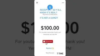 Cash app receipt!! It&rsquo;s not a game subscribe now!!!