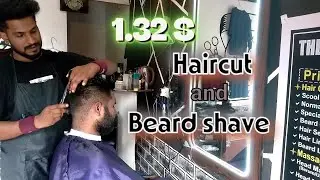 1.32$ Haircut and Beard shave in Sri Lanka #asmrbarber #haircut #thebarbersarms #barber #asmr
