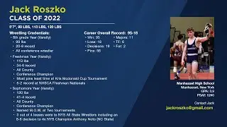 RR Jack Roszko Wrestling - Class of 2022