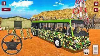 Army Bus Driver US Soldier Transport Duty - Offroad Bus Driving - Android GamePlay