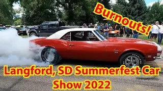 2022 Langford, SD Summerfest car show and the traditional burnouts after the show is over!
