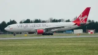 Virgin Atlantic A330-223 G-VWND Landing At Doncaster/Sheffield Robin Hood From London/Heathrow