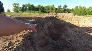 lazer leveling and preping dirt pit to became a pond