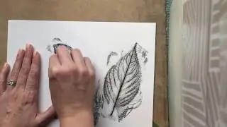 Leaf Rubbing with Watercolor Painting Demo