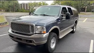 35k mile 2002 Ford Excursion 7.3 Diesel Walk Around and Drive