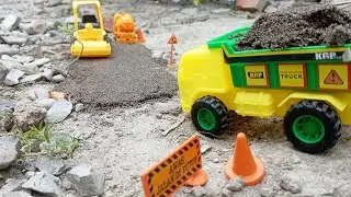 SIMULASI MOBIL TRUK ASPAL JALAN - PROSES PENGASPALAN JALAN DESA