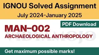 IGNOU MAN 002 Solved Assignment 2024-25 PDF Download | IGNOU MA Anthropology/MAAN First Year