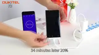 OUKITEL K3 fully charged in 2 hours and 50 minutes by 9V/2A quick charger