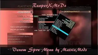 [COD4/1.40] Venom Sprx Menu by MatrixMods | ReaperXMoDz