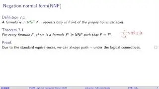 Lecture 06-2 Negation normal form (NNF)