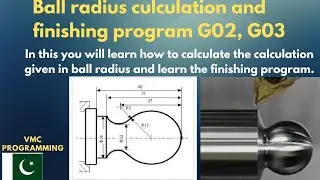 Ball radius calculation/Ball radius finishing program/double radius coordinates/ball radius program