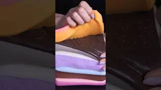 #asmr Oddly satisfying sticky toast squishy peeling