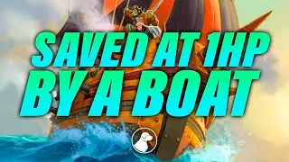 Saved at 1HP by a Boat (YEP Boat) | Dogdog Hearthstone Battlegrounds
