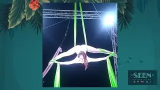 Aerial Hoop and Aerial Silk Performance @Seen Beach Club Samui