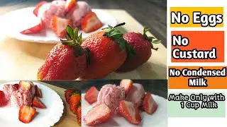 Homemade Eggless Strawberry Ice Cream Recipe By Mom and Son Kitchen