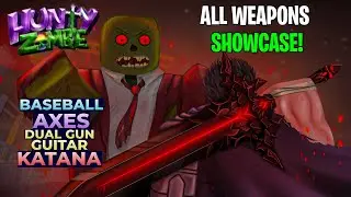 All Weapons Showcase In Hunty Zombies!