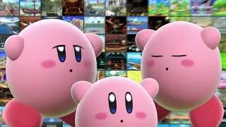 Kirby Dancing on Every Stage in Smash Ultimate