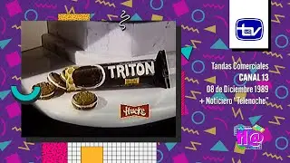 Tandas Comerciales Canal 13 (08 de Diciembre 1989) + Noticiero 