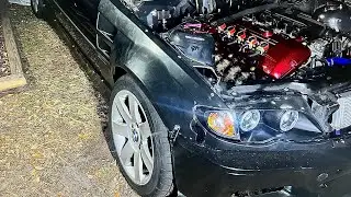 BMW E46 Overfender Install | Full Build Update#e46 #build #drift#stance #driftracing #trending 