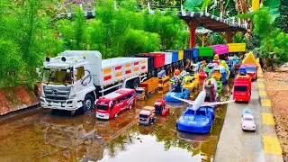 Wow !!! Mobil Truk Rc Tronton Panjang Bongkar Penuh Mobil Mobilan Truk Mixer, Bus Telolet, Ambulan 