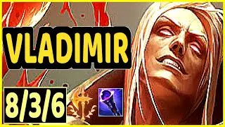 VLADIMIR VS AZIR - 8/3/6 KDA MID GAMEPLAY CHALLENGER I