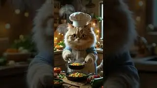 a cat cooking the food #youtubeshorts #ytshorts #shortvideo