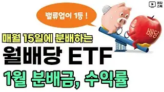 월 중순 기준으로 배당하는 ETF ㅣ 월배당 ETF 1월 분배금, 수익률