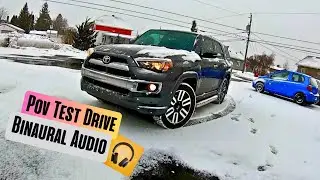 2016 Toyota 4Runner Limited in Heavy Snow POV Drive (Binaural 3D Audio) ASMR