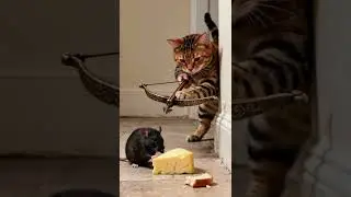 Orange Cat&rsquo;s Quick Pounce to Catch a Mouse.#shorts #funny#trap #trampa #Falle #pi&egrave;ge #ловушка #덫 #罠