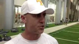 Secondary coach Willie Martinez talks Saturday about the depth at safety.