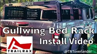 Trailrax Gullwing Bed Rack Install | Overlanding Gladiator Build Pt. 1 | Best Gladiator Bed Rack |