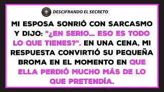 Mi esposa intentó zafarse con una broma, pero mi respuesta serena revirtió el momento.