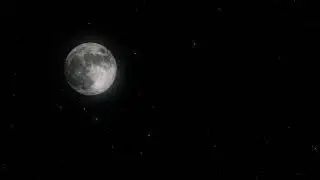 Night sky with stars and full moon background video 30 minutes