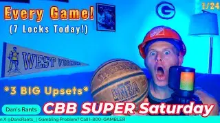 College Basketball Picks (EVERY GAME) - Saturday, January 24th | 7 LOCKS!