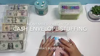 November 2021 Budget | Cash Envelope and Sinking Funds Stuffing | Paycheck 1 | 22 Year Old Budget |