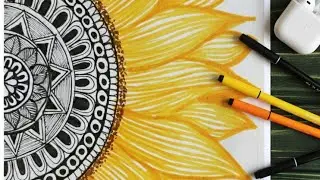 Draw with me  flower Mandala Art for beginners | Quick & Easy | Step by Step guide