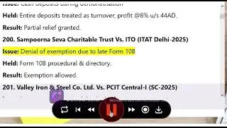 The Direct Income Tax Case Law Series 2